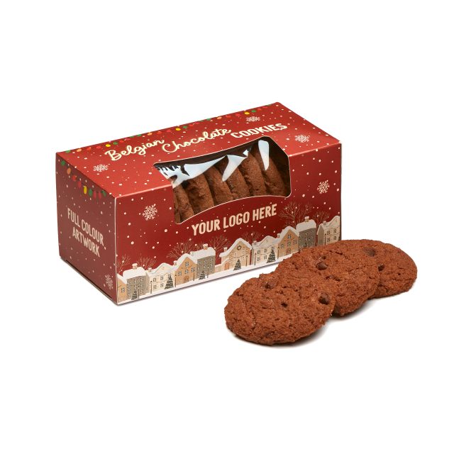 Winter Collection – Eco Biscuit Box – Belgian Chocolate Cookies